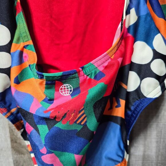 Adidas Farm Rio Abstract Floral One Piece Swimsuit NWT - Picture 5 of 9